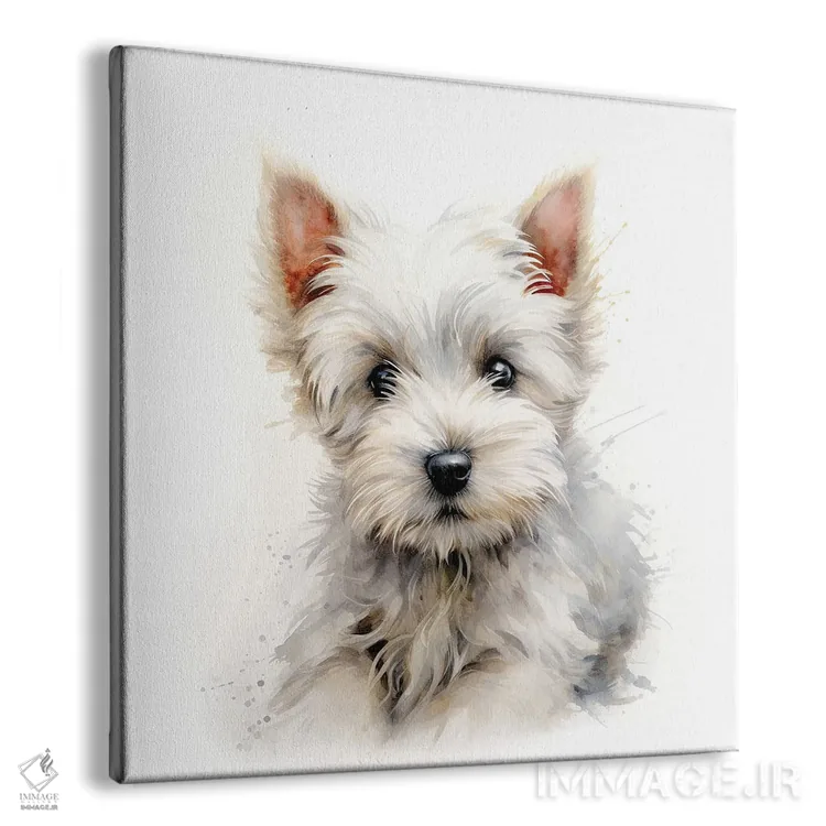 تابلو دکوراتیو وست هایلند تریر اثر جین ریکس - نمای پرسپکتیو محصول