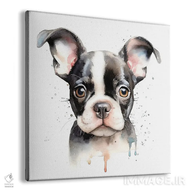 تابلو دکوراتیو پرتره بوستون تریر اثر جین ریکس - نمای پرسپکتیو محصول