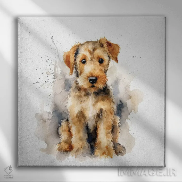 تابلو دکوراتیو توله ایر دیل با آبرنگ اثر جین ریکس - نمای روبهرو روی دیوار
