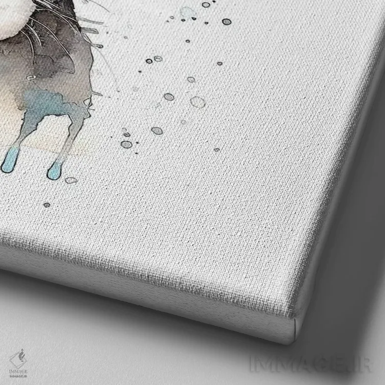 تابلو دکوراتیو پرتره بوستون تریر اثر جین ریکس - نمای نزدیک بافت بوم
