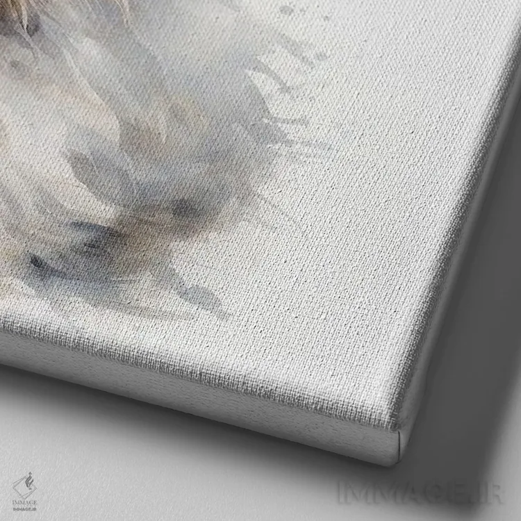 تابلو دکوراتیو وست هایلند تریر اثر جین ریکس - نمای نزدیک بافت بوم