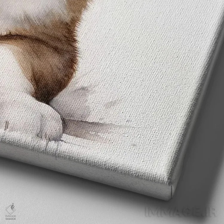 تابلو دکوراتیو پرتره سن برنارد اثر جین ریکس - نمای نزدیک بافت بوم