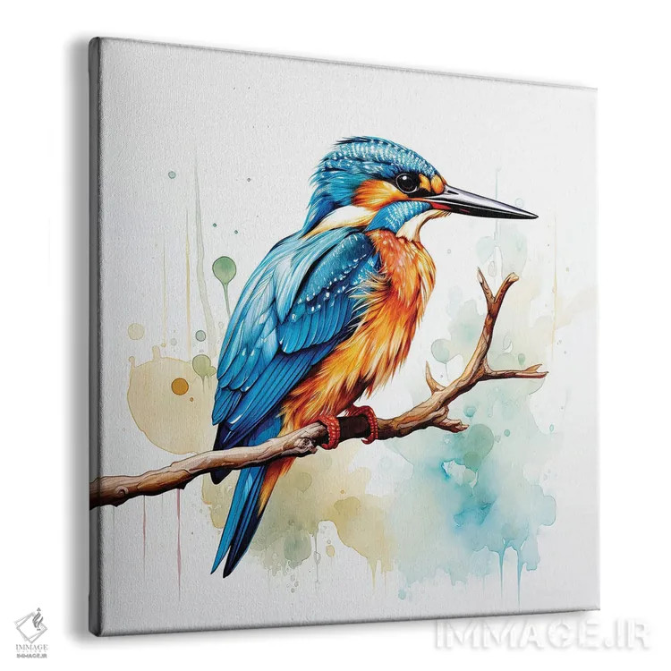 تابلو دکوراتیو صیاد با آبرنگ اثر جین ریکس - نمای پرسپکتیو محصول