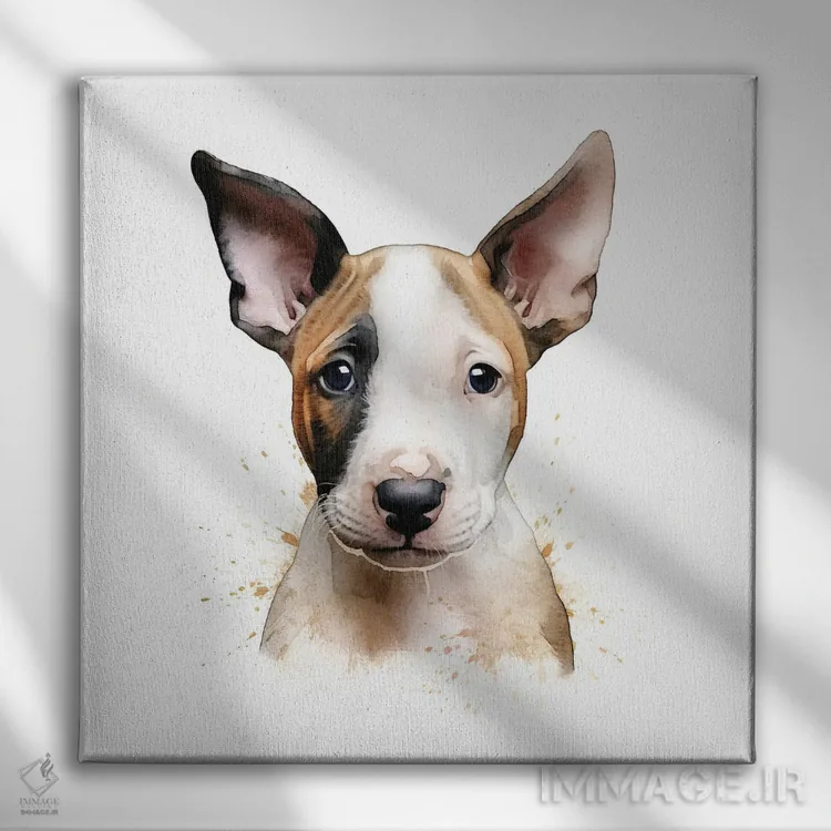 تابلو دکوراتیو پرتره بول تریر اثر جین ریکس - نمای روبهرو روی دیوار