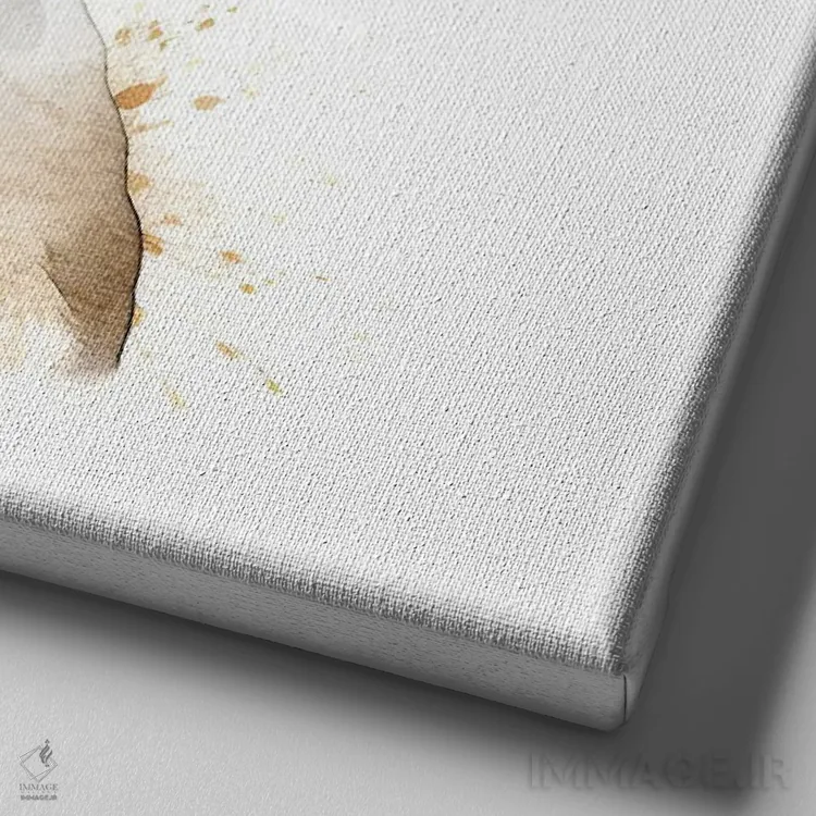 تابلو دکوراتیو پرتره بول تریر اثر جین ریکس - نمای نزدیک بافت بوم