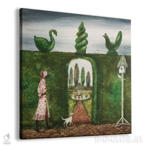 تابلو دکوراتیو پرنده ای میان شاخه ها اثر جو رام - نمای پرسپکتیو محصول