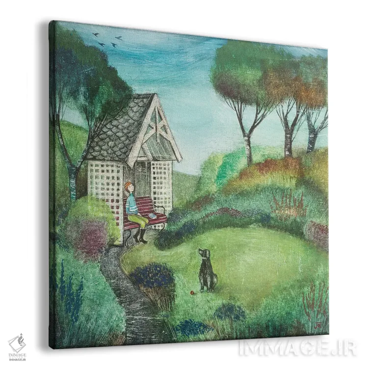 تابلو دکوراتیو خانه باغ اثر جو رام - نمای پرسپکتیو محصول