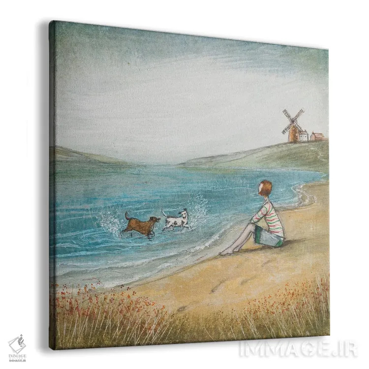 تابلو دکوراتیو شوخی و شیطنت اثر جو رام - نمای پرسپکتیو محصول