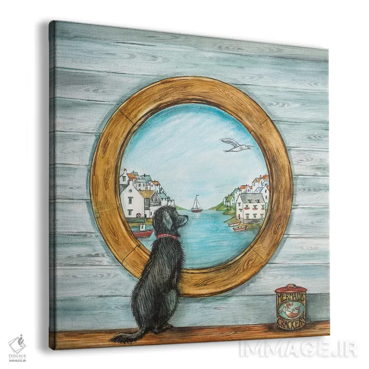 تابلو دکوراتیو بیسکویت پری های دریایی اثر جو رام - نمای پرسپکتیو محصول