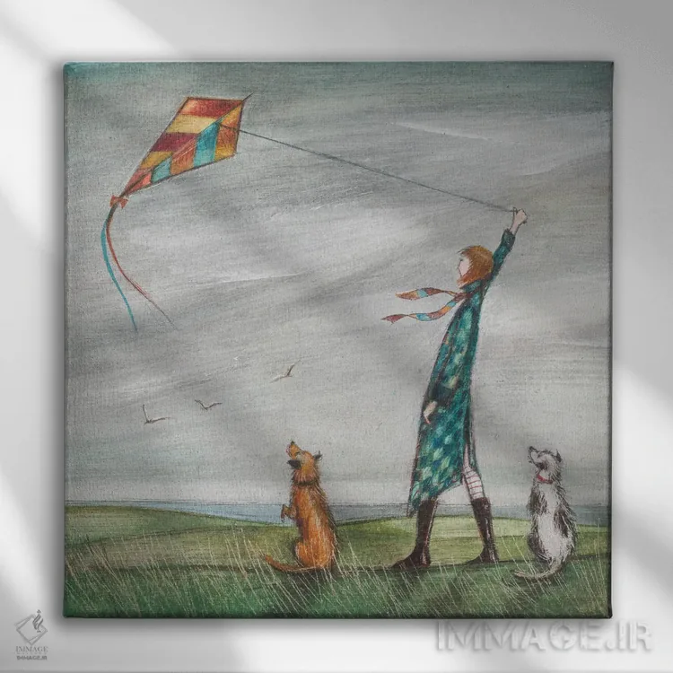 تابلو دکوراتیو پرواز بلند اثر جو رام - نمای روبهرو روی دیوار