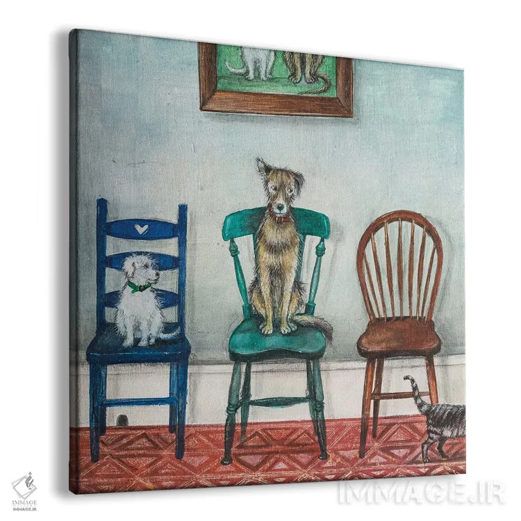 تابلو دکوراتیو صندلی بازی اثر جو رام - نمای پرسپکتیو محصول