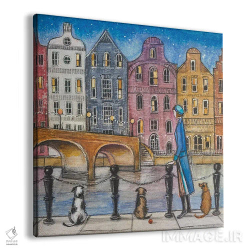 تابلو دکوراتیو رودخانه رویاها اثر جو رام - نمای پرسپکتیو محصول