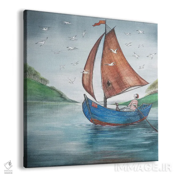 تابلو دکوراتیو نسیم دریا اثر جو رام - نمای پرسپکتیو محصول