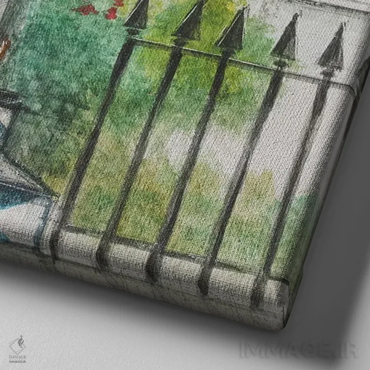 تابلو دکوراتیو جاده آرزوهای قدیمی اثر جو رام - نمای نزدیک بافت بوم