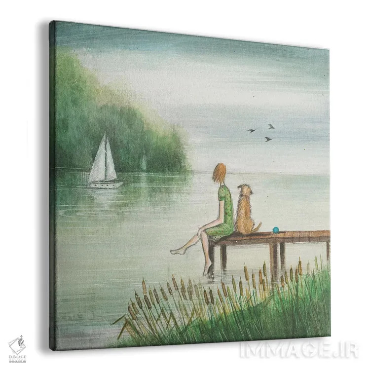 تابلو دکوراتیو هنر هم صحبتی اثر جو رام - نمای پرسپکتیو محصول