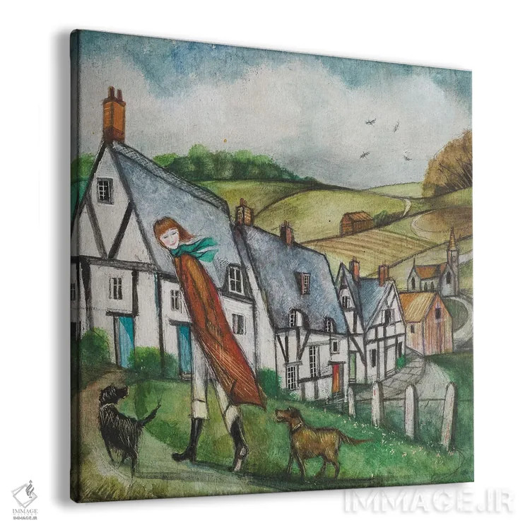 تابلو دکوراتیو پیاده روی یکشنبه اثر جو رام - نمای پرسپکتیو محصول