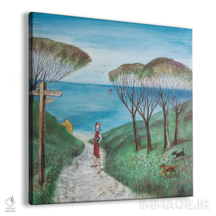 تابلو دکوراتیو شنا در روز یکشنبه اثر جو رام - نمای پرسپکتیو محصول