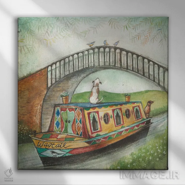 تابلو دکوراتیو دم جنبانک اثر جو رام - نمای روبهرو روی دیوار