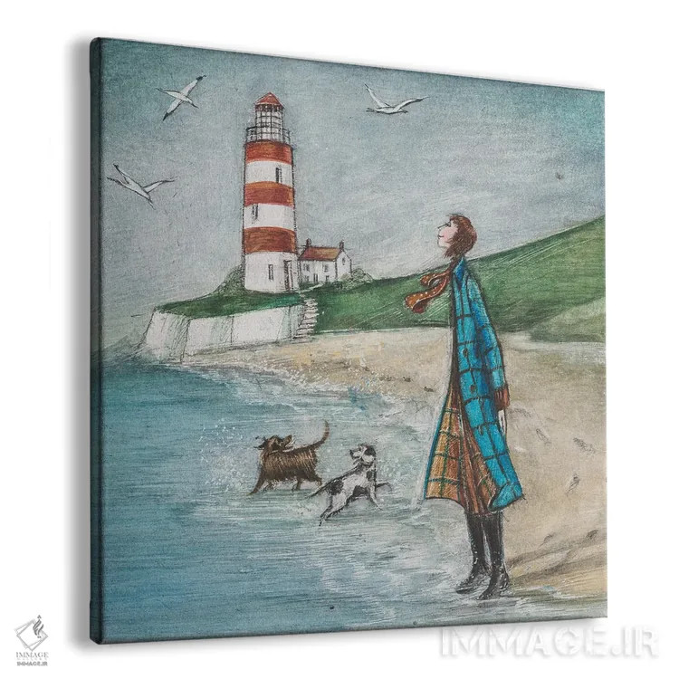 تابلو دکوراتیو نسیم غربی اثر جو رام - نمای پرسپکتیو محصول