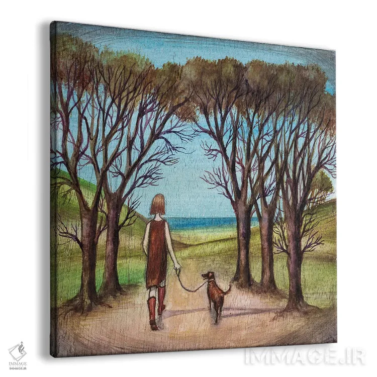 تابلو دکوراتیو مسیر ساحل اثر جو رام - نمای پرسپکتیو محصول