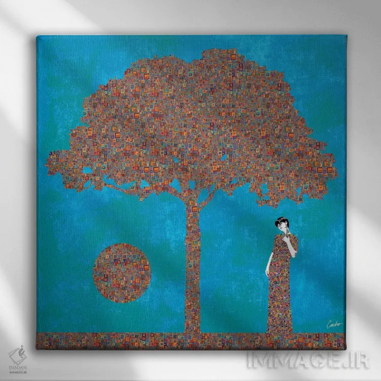 تابلو دکوراتیو دوباره فکر کن اثر خوزه کاچو - نمای روبهرو روی دیوار