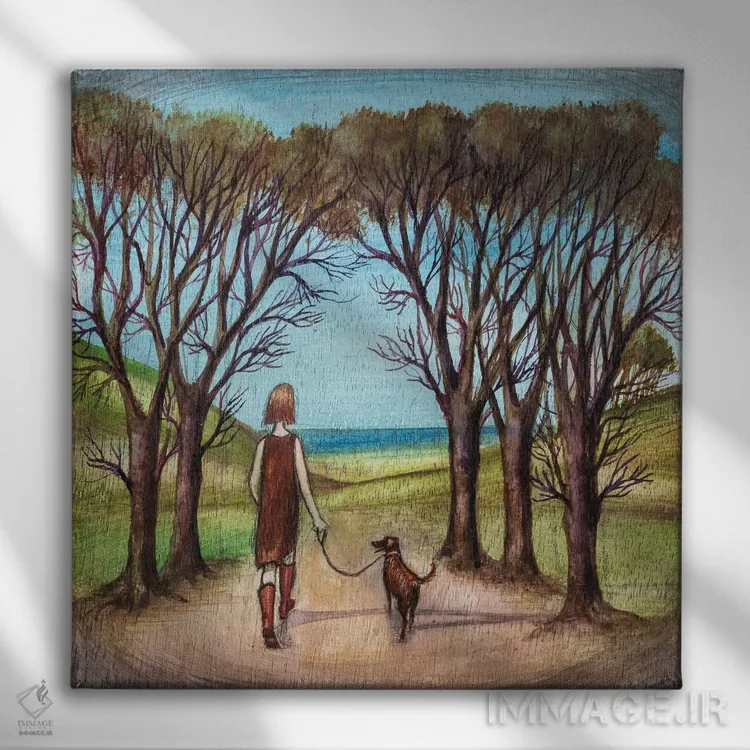 تابلو دکوراتیو مسیر ساحل اثر جو رام - نمای روبهرو روی دیوار