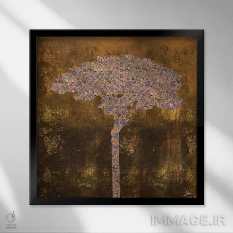 تابلو دکوراتیو غروب خورشید اثر خوزه کاچو - نمای قابدار مشکی