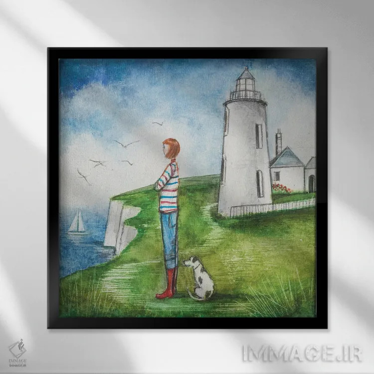 تابلو دکوراتیو بل توت اثر جو رام - نمای قابدار مشکی