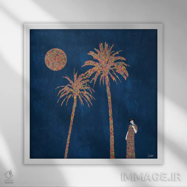 تابلو دکوراتیو اندیشیدن اثر خوزه کاچو - نمای قابدار سفید