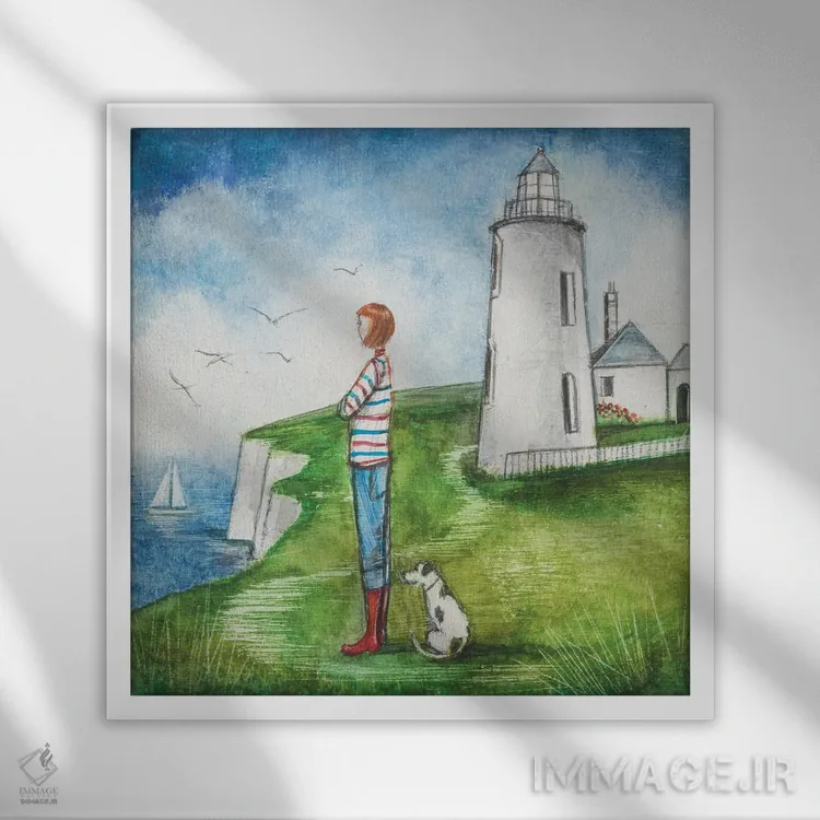 تابلو دکوراتیو بل توت اثر جو رام - نمای قابدار سفید