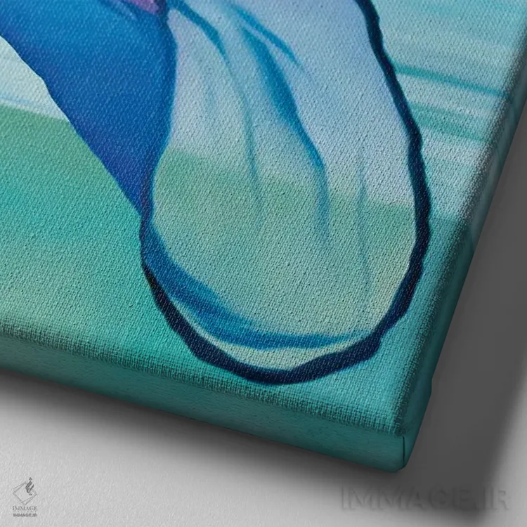 تابلو دکوراتیو آرامش شاد اثر جوزپ مونکادا - نمای نزدیک بافت بوم