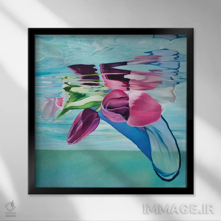 تابلو دکوراتیو آرامش شاد اثر جوزپ مونکادا - نمای قابدار مشکی