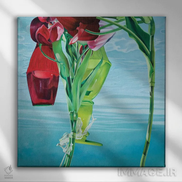 تابلو دکوراتیو Floods You And Doesn'T Hurt You,سکوت درونت جاریست، تو را ف… اثر جوزپ مونکادا - نمای روبهرو روی دیوار