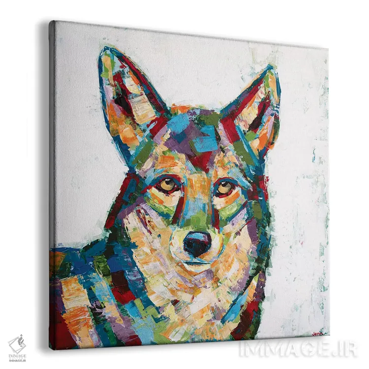 تابلو دکوراتیو کایوت - سفید اثر جنیفر سیلی - نمای پرسپکتیو محصول