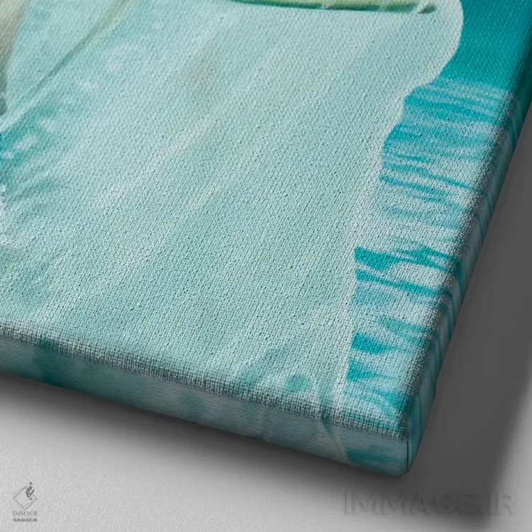 تابلو دکوراتیو ماهی های رنگارنگ اثر جوزپ مونکادا - نمای نزدیک بافت بوم