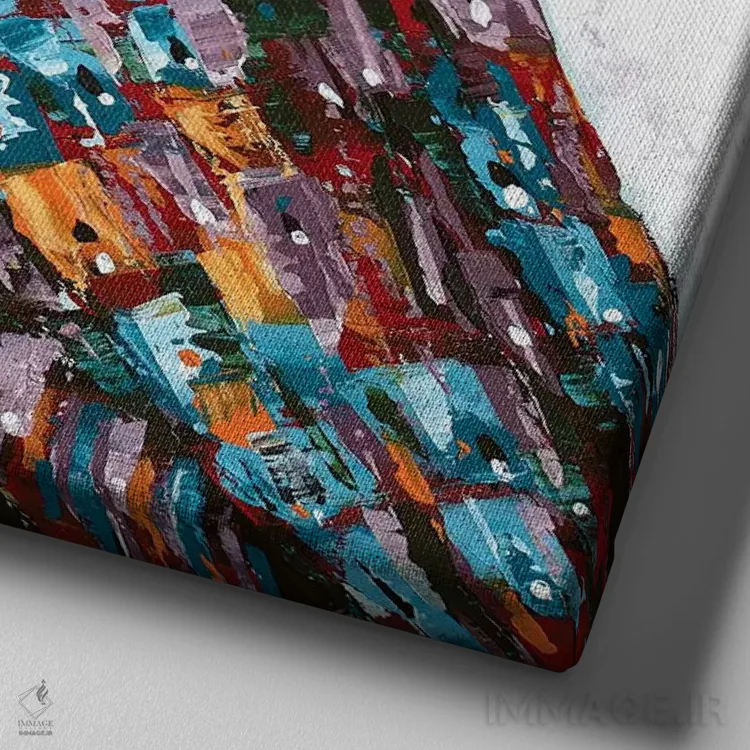 تابلو دکوراتیو جغد انباری - سفید اثر جنیفر سیلی - نمای نزدیک بافت بوم