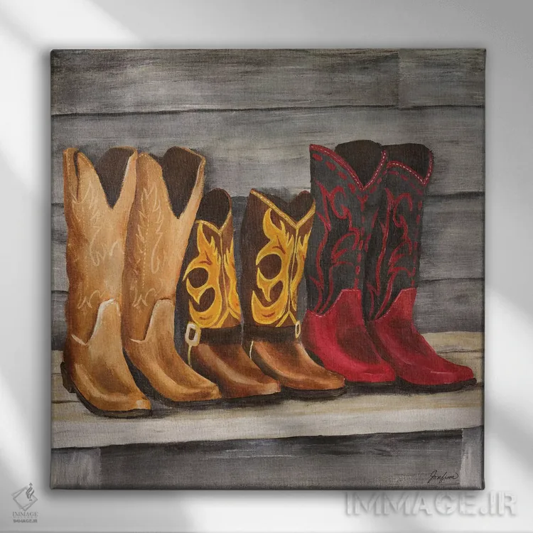 تابلو دکوراتیو رقص دو قدمی اثر جوزفینا - نمای روبهرو روی دیوار