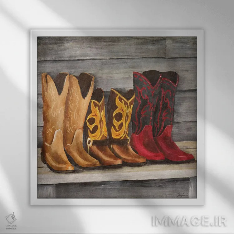 تابلو دکوراتیو رقص دو قدمی اثر جوزفینا - نمای قابدار سفید