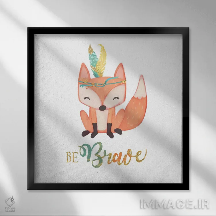 تابلو دکوراتیو شجاع باش اثر جوزفینا - نمای قابدار مشکی