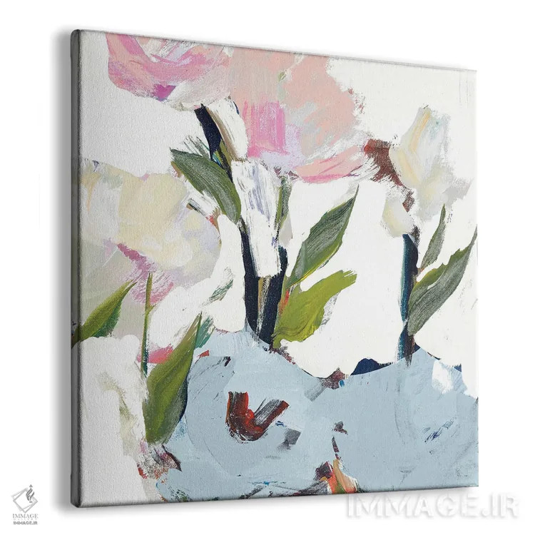 تابلو دکوراتیو شکوفه ها ۱ اثر جین اسلیوکا - نمای پرسپکتیو محصول