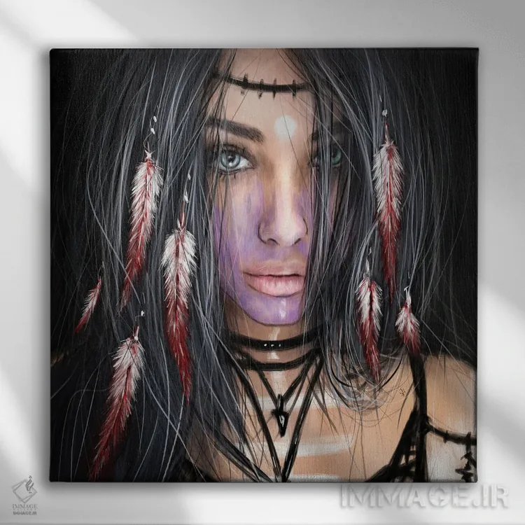 تابلو دکوراتیو نورافشانی اثر جاستین گداک - نمای روبهرو روی دیوار