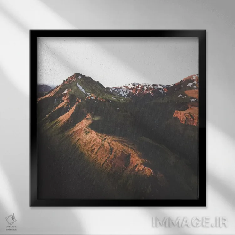 تابلو دکوراتیو لبه صبحگاهی اثر جو شاتر - نمای قابدار مشکی