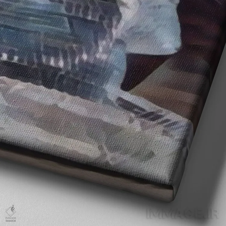 تابلو دکوراتیو دیسکوی درخشان ۲ اثر جسی کیث - نمای نزدیک بافت بوم