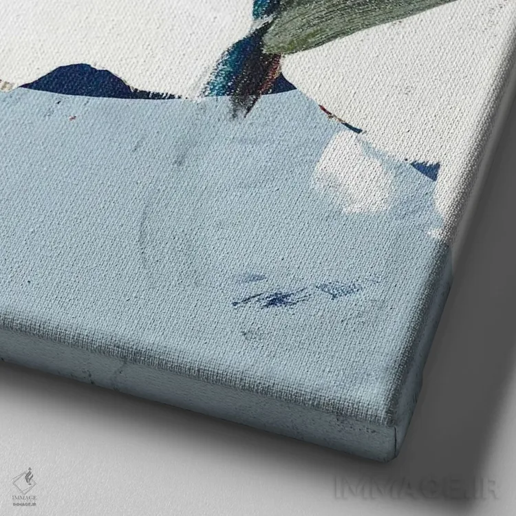 تابلو دکوراتیو شکوفه ها ۱ اثر جین اسلیوکا - نمای نزدیک بافت بوم