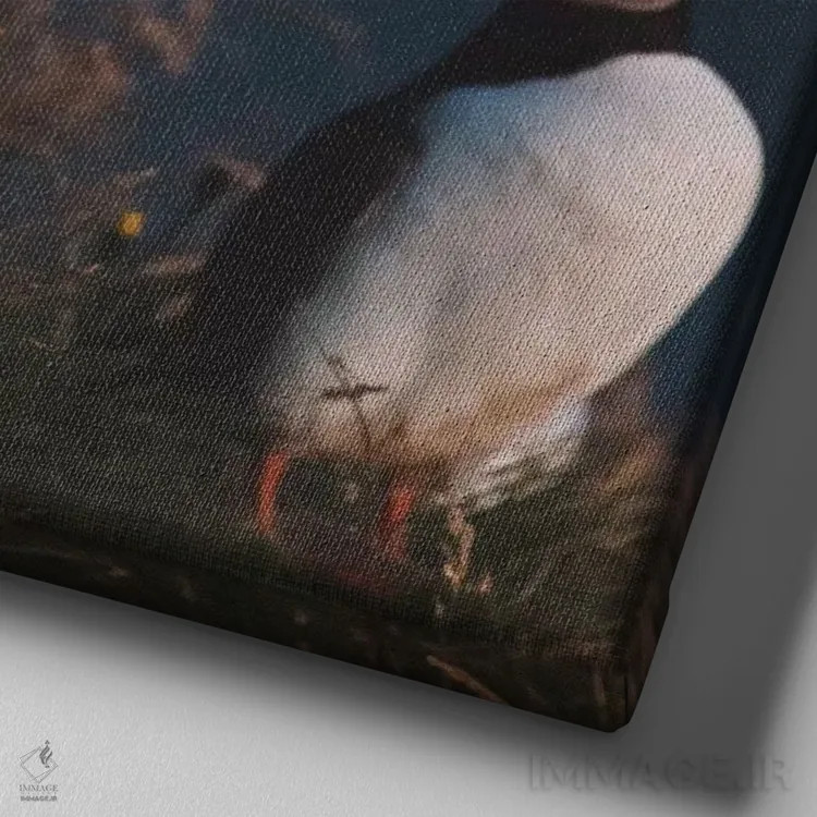 تابلو دکوراتیو پس از پرواز اثر جو شاتر - نمای نزدیک بافت بوم