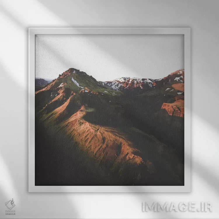 تابلو دکوراتیو لبه صبحگاهی اثر جو شاتر - نمای قابدار سفید