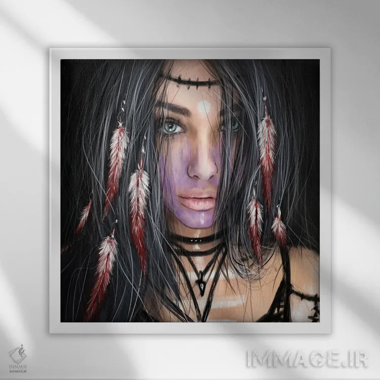 تابلو دکوراتیو نورافشانی اثر جاستین گداک - نمای قابدار سفید