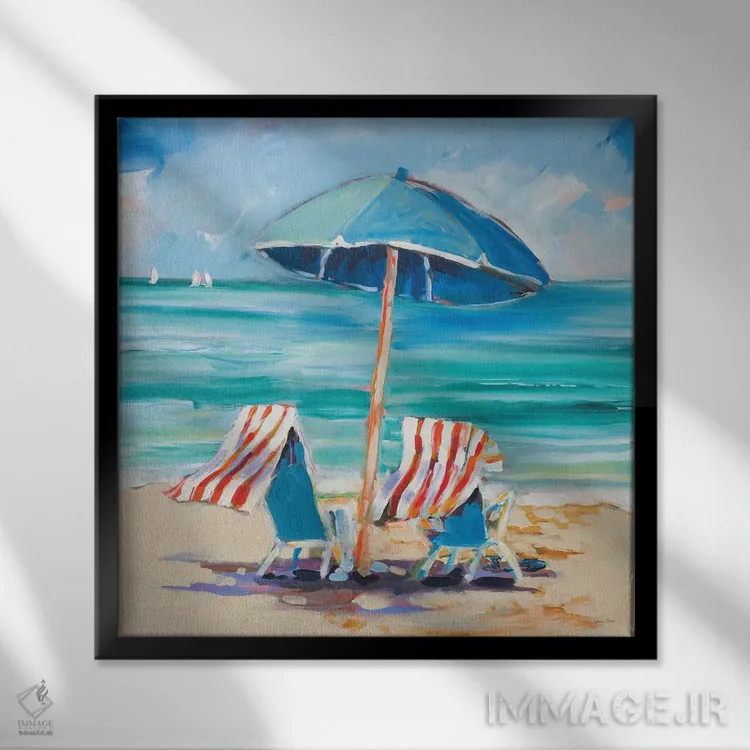 تابلو دکوراتیو لذت کارائیب اثر جین اسلیوکا - نمای قابدار مشکی