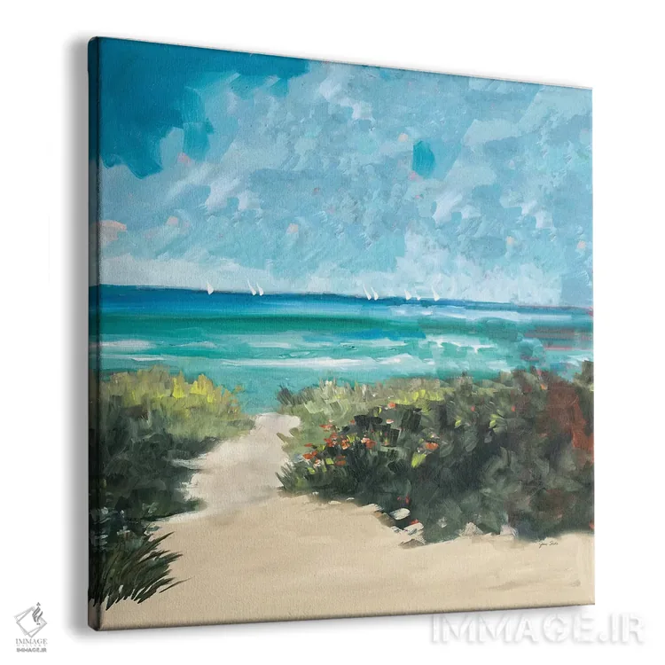 تابلو دکوراتیو کنار اقیانوس I اثر جین اسلیوکا - نمای پرسپکتیو محصول