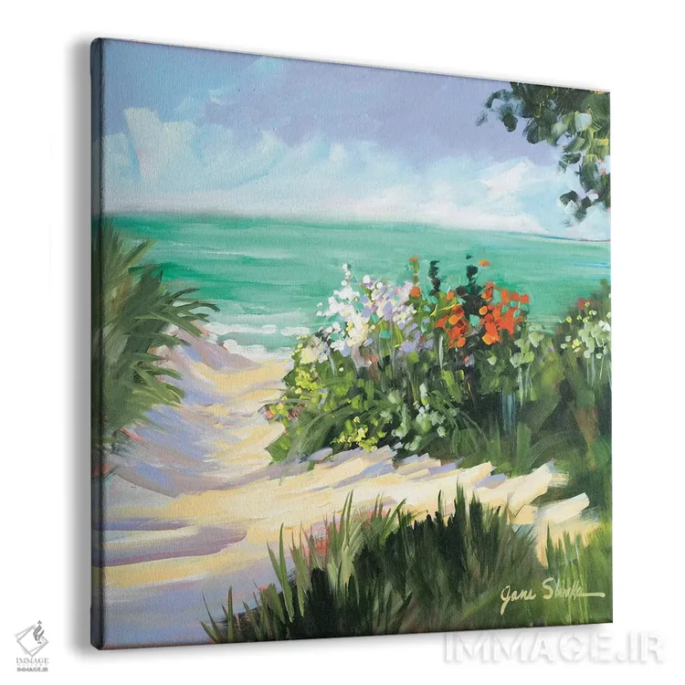 تابلو دکوراتیو تپه های شنی ساحل آفتابی اثر جین اسلیوکا - نمای پرسپکتیو محصول